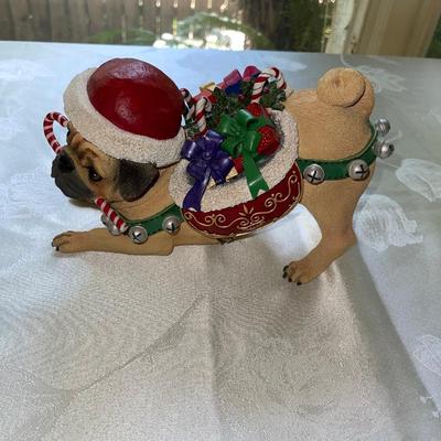 Danbury Mint Christmas Pug figure