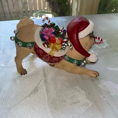 Danbury Mint Christmas Pug figure