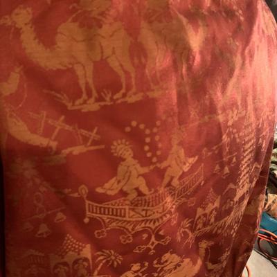 Scalamandre Vintage Drapes-4 panels and valances 128" H 41"W