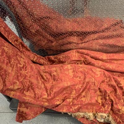 Scalamandre Vintage Drapes-4 panels and valances 128" H 41"W