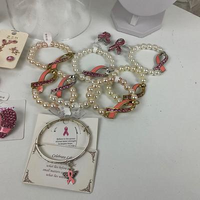 346 HUGE Breast Cancer Survivor Jewelry Lot