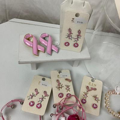 346 HUGE Breast Cancer Survivor Jewelry Lot