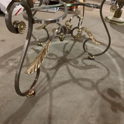 Large Oval Glass Top Coffee Table