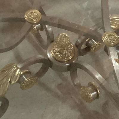 Large Oval Glass Top Coffee Table