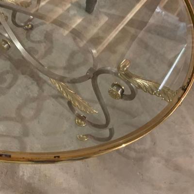 Large Oval Glass Top Coffee Table