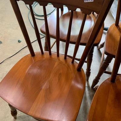 FOUR Clean Cherry Wood Chairs