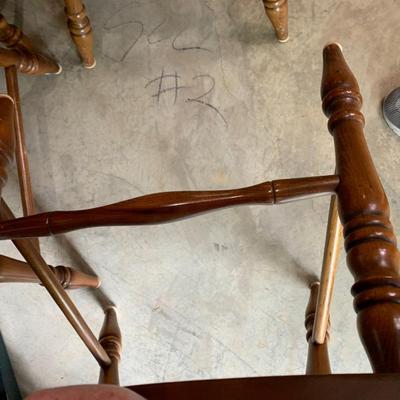 FOUR Clean Cherry Wood Chairs