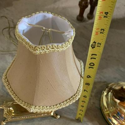 Bathroom Brass Toilet Paper Dispenser & Small Lamp