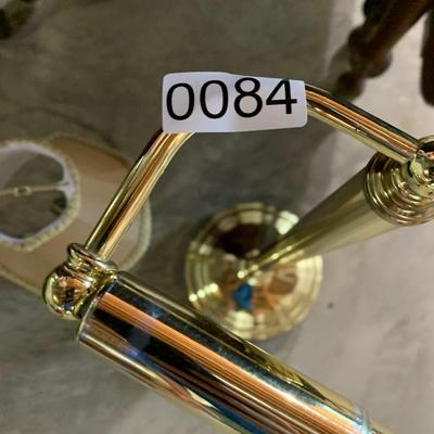 Bathroom Brass Toilet Paper Dispenser & Small Lamp