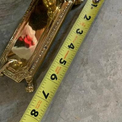 Bathroom Brass Toilet Paper Dispenser & Small Lamp