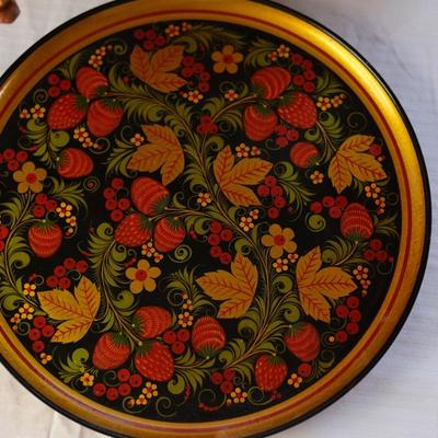Vintage Russian Samowar Teapot W/ Serving Tray & (11) Cups