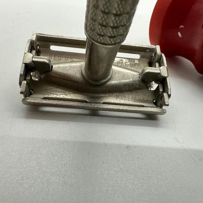 Vintage Shaving Brush with Razor