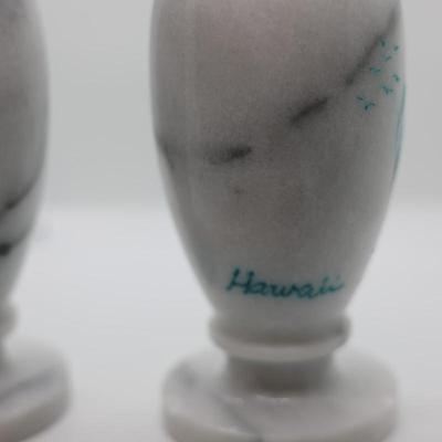 8" Marble Vases From Hawaii
