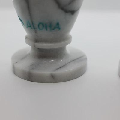 8" Marble Vases From Hawaii