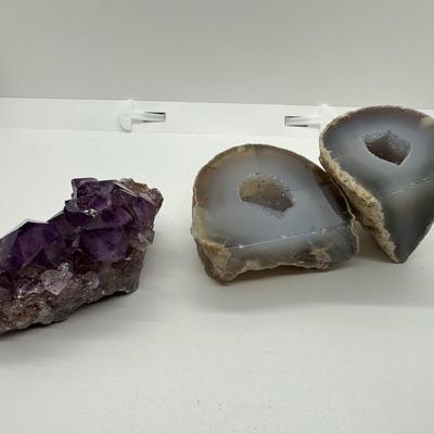 (2) Geodes & (1) Amethyst