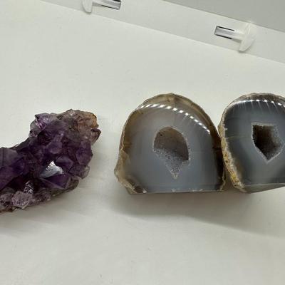 (2) Geodes & (1) Amethyst