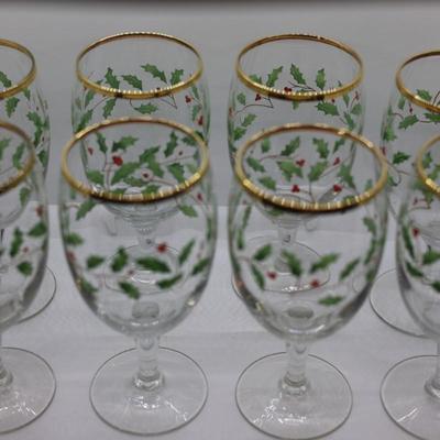 LENOX Holiday - Set of (8) Goblet Glasses