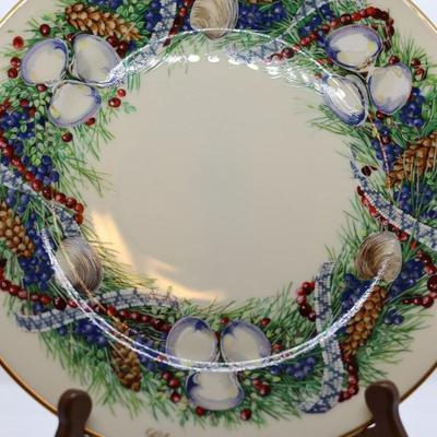LENOX - Set of (6) Beautiful Colonial Christmas Wreath Plates, Most W/ Original Boxes