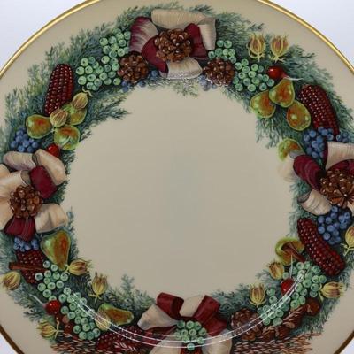 LENOX - Set of (6) Beautiful Colonial Christmas Wreath Plates, Most W/ Original Boxes