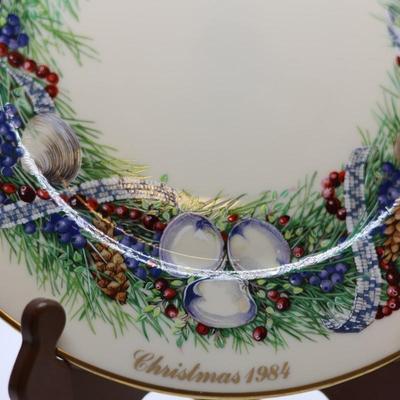 LENOX - Set of (6) Beautiful Colonial Christmas Wreath Plates, Most W/ Original Boxes