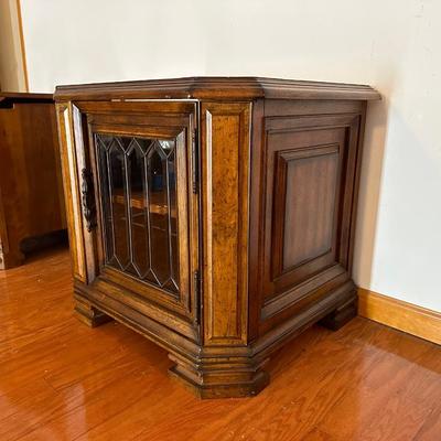 Two Glass Door End Tables (see description)