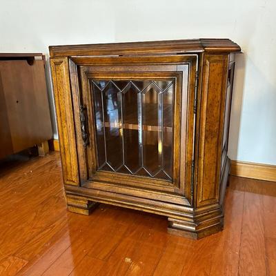 Two Glass Door End Tables (see description)