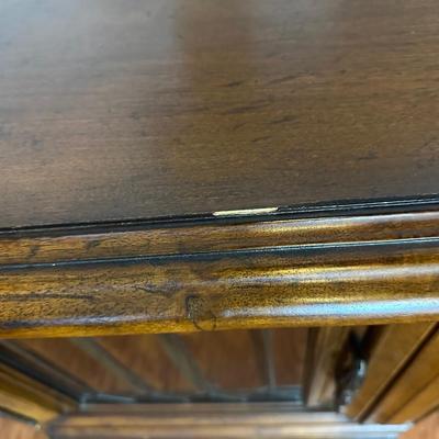 Two Glass Door End Tables (see description)