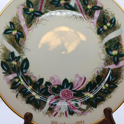 LENOX - Set of (7) Annual Colonial Christmas Wreath Plates, Most W/ Original Boxes