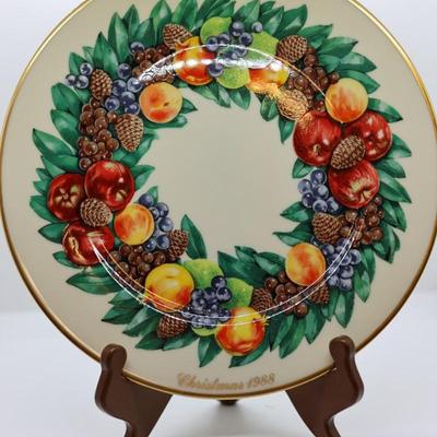 LENOX - Set of (7) Annual Colonial Christmas Wreath Plates, Most W/ Original Boxes