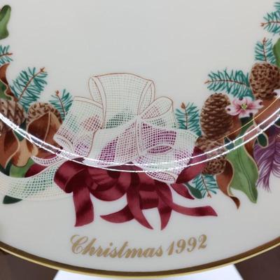 LENOX - Set of (7) Annual Colonial Christmas Wreath Plates, Most W/ Original Boxes