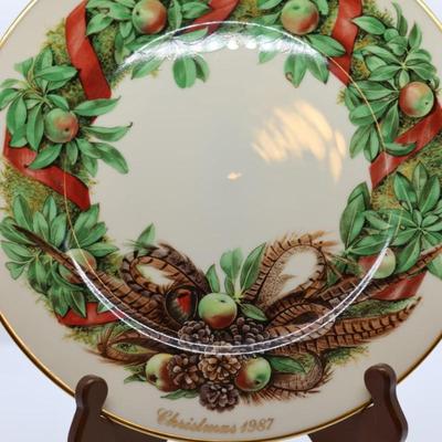 LENOX - Set of (7) Annual Colonial Christmas Wreath Plates, Most W/ Original Boxes