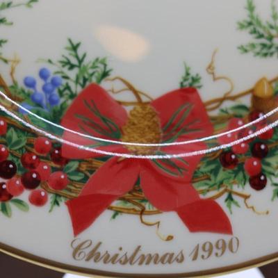 LENOX - Set of (7) Annual Colonial Christmas Wreath Plates, Most W/ Original Boxes