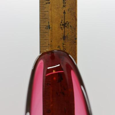 Cranberry Glass Pitcher & (2) Vases