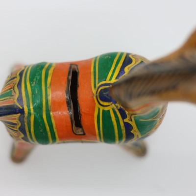 1970s TonalÃ¡ Mexico Ceramic Horse Coin Bank