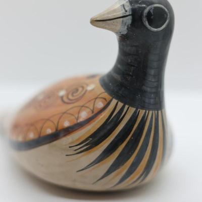 Vintage Mexico Folk Art Pottery Bird