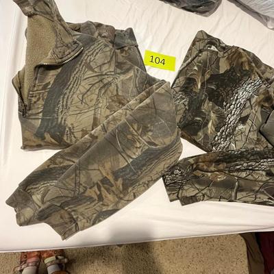 2 long sleeve camouflage shirts