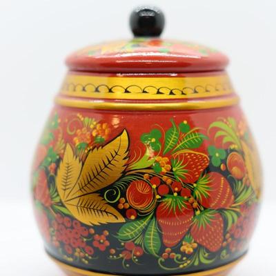 Vintage Russian Khokloma (4) Pieces