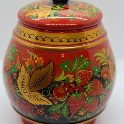 Vintage Russian Khokloma (4) Pieces