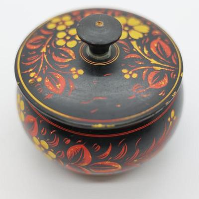 Vintage Russian Khokloma (4) Pieces
