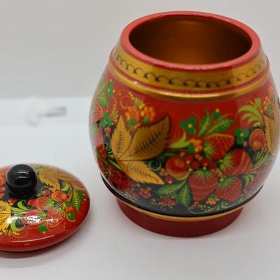 Vintage Russian Khokloma (4) Pieces