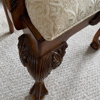 Clean Chippendale Style Ball & Claw Feet Arm Chair