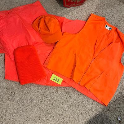 Hunter safety orange items