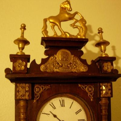 Horse Finial mantel clock