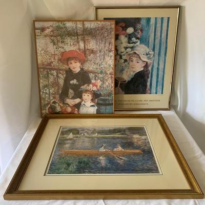 Three Framed Prints by Pierre-Auguste Renoir (B1-KW)