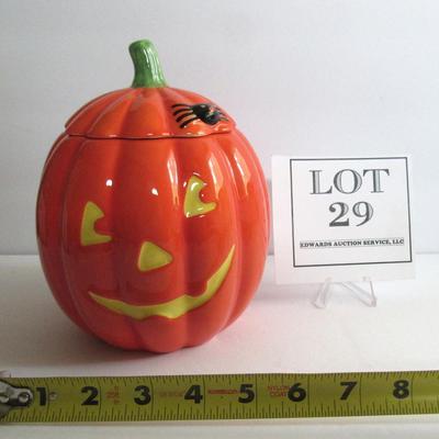 Hallmark Ceramic Halloween JOL Candy Jar