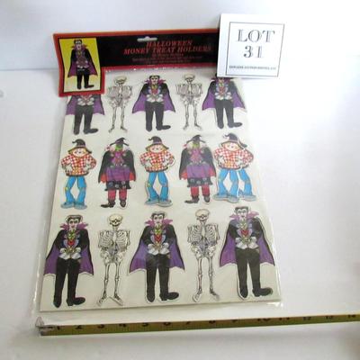 Unused Set of Halloween Coin or Sucker Holders