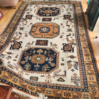 Ornate Oriental Rug Made in Iran Meshkin Tribal10'8