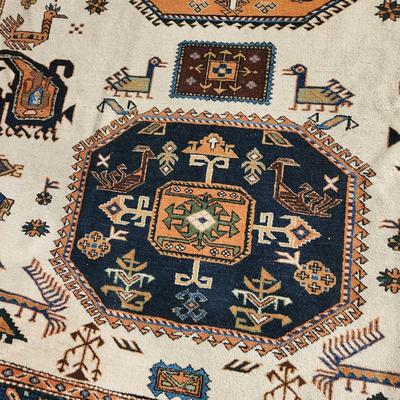 Ornate Oriental Rug Made in Iran Meshkin Tribal10'8"x7'3"