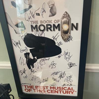 Book of Mormon Broadway cast signed poster $200