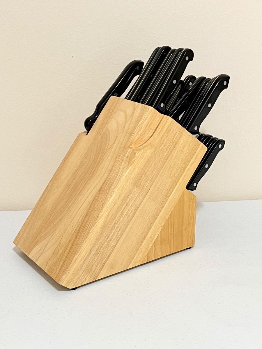 Ronco six star cutlery 25 piece knife set plus block